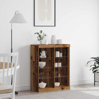 Kõrge kvaliteediga LED-valgustusega kapp vanast puidust, 41x37x100 cm