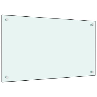 köögi pritsmekaitse, valge, 70 x 40 cm, karastatud klaas