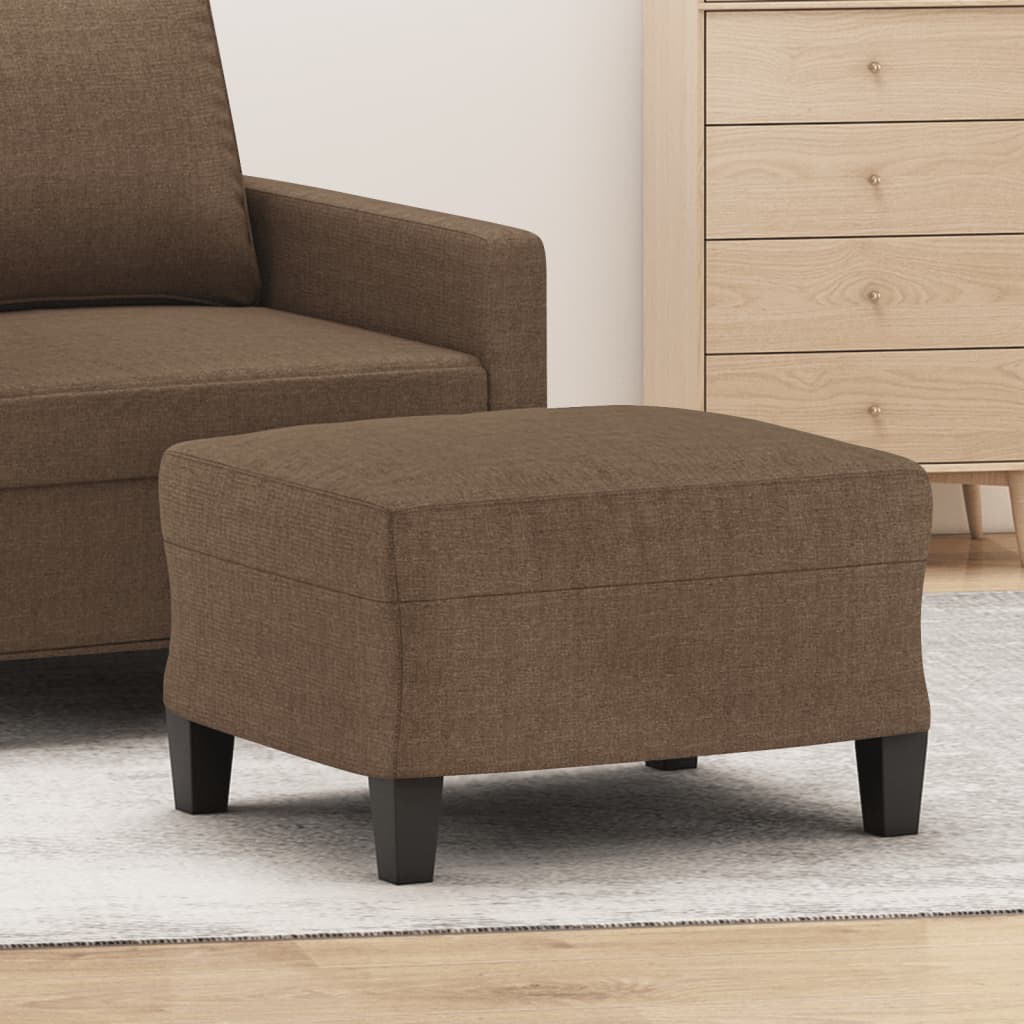 Пуф для ног, розовая охра, коричневый, 60 x 50 x 41 см, ткань