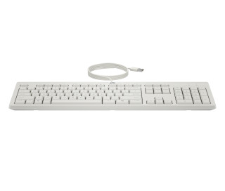 HP 225 G2 USB Wired Mouse Keyboard Combo, Copilot Key - Cashmere White - ESTONIAN