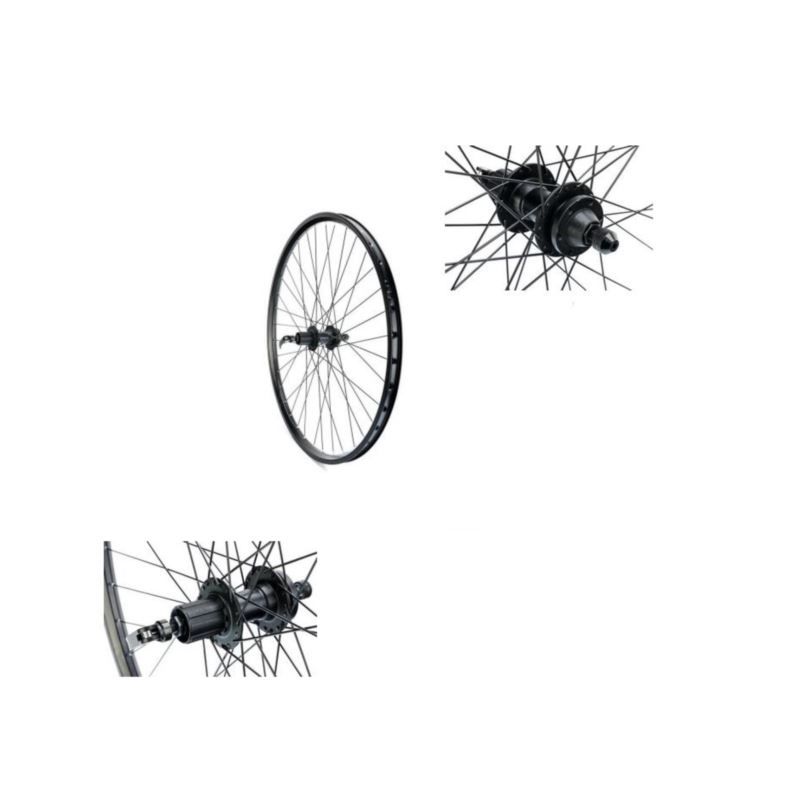 26'' rear wheel, cassette, cone, 6 bolts, QR, O-piece/P-piece