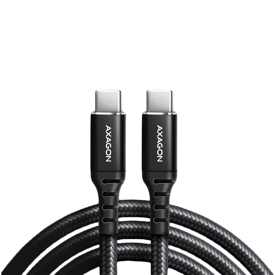Axagon Data and charging USB 2.0 cable length 3 m. 3A. PD 60W, 3A. Black braided.