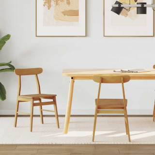 Söögitool 2 pcs Neutraalne Paks Kautsukipuit