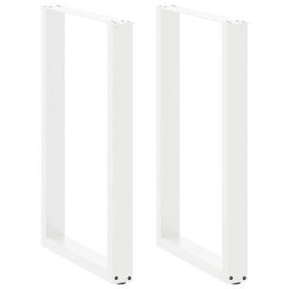 baarilaua jalad U-kujulised 2 tk valged 60 x (90-91) cm terasest