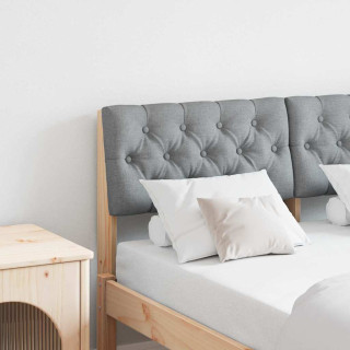 Polsterdatud voodiots Helehall 120 cm Tahke mänd