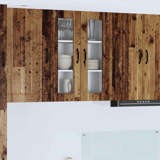 Seinakapp kööki riiuliga Vana puit 60 x 31 x 80 cm Tehispuit