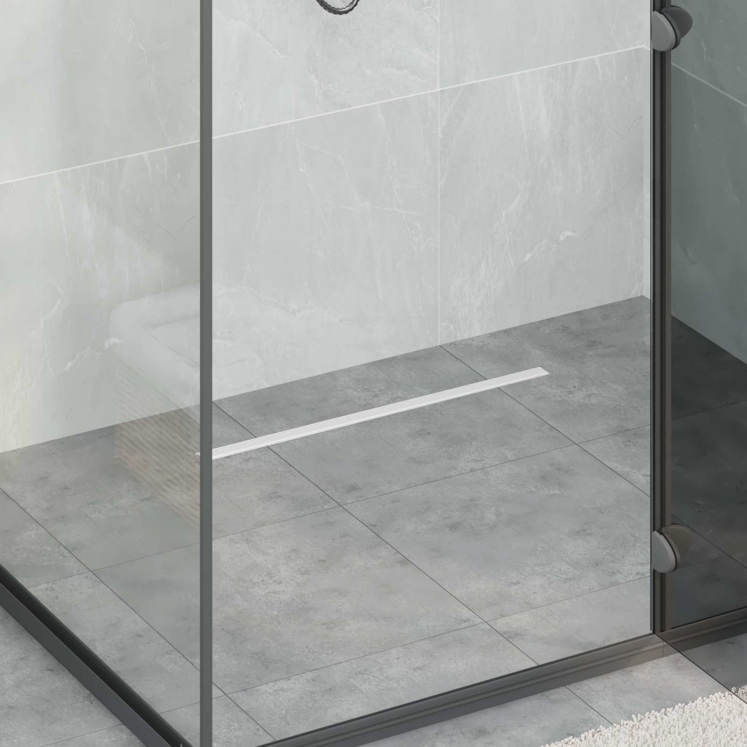 360° Dušivoolik Slim mudeliga Hõbedane 60 cm