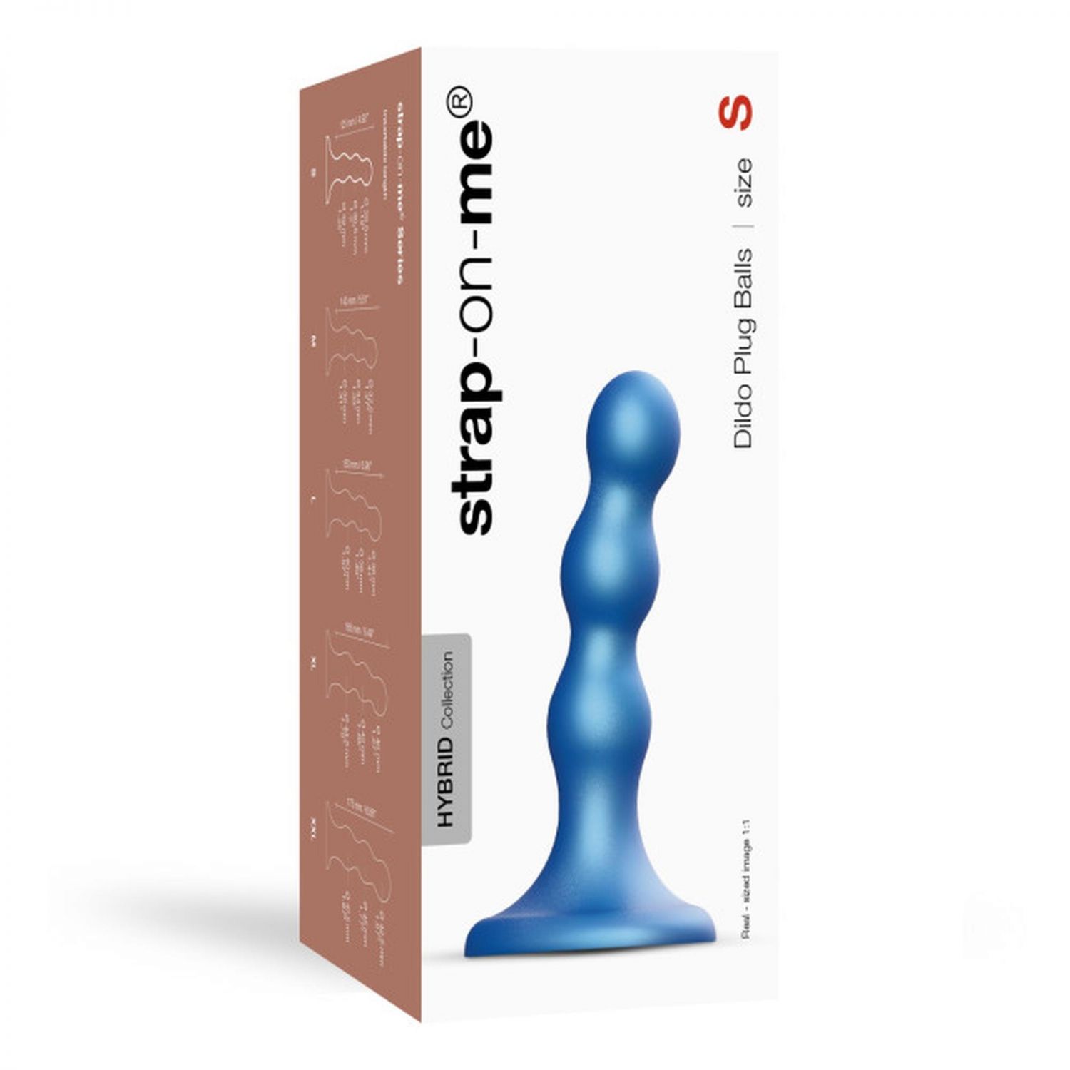 Dildo-analtapp BALLS Metallic Blue - S