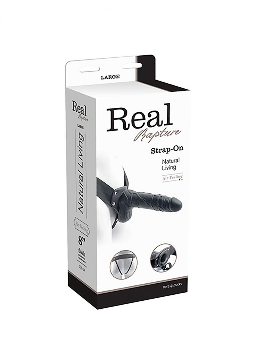 Strap-on protees CAVO REAL RAPTURE 8, must, munanditega