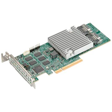 Supermicro RAID controller AOC-S3916L-H16IR-32DD-O w/ 4GB, 8GB Cache & PCIe4.016 int 12Gb/s ports, x8 Gen4, ROC - LP, 32HDDw/exp, RoHS