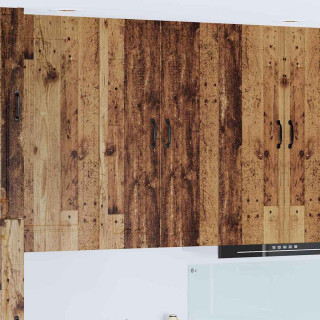 Seinakapp kööki riiuliga Vana puit 30 x 31 x 100 cm Tehispuit