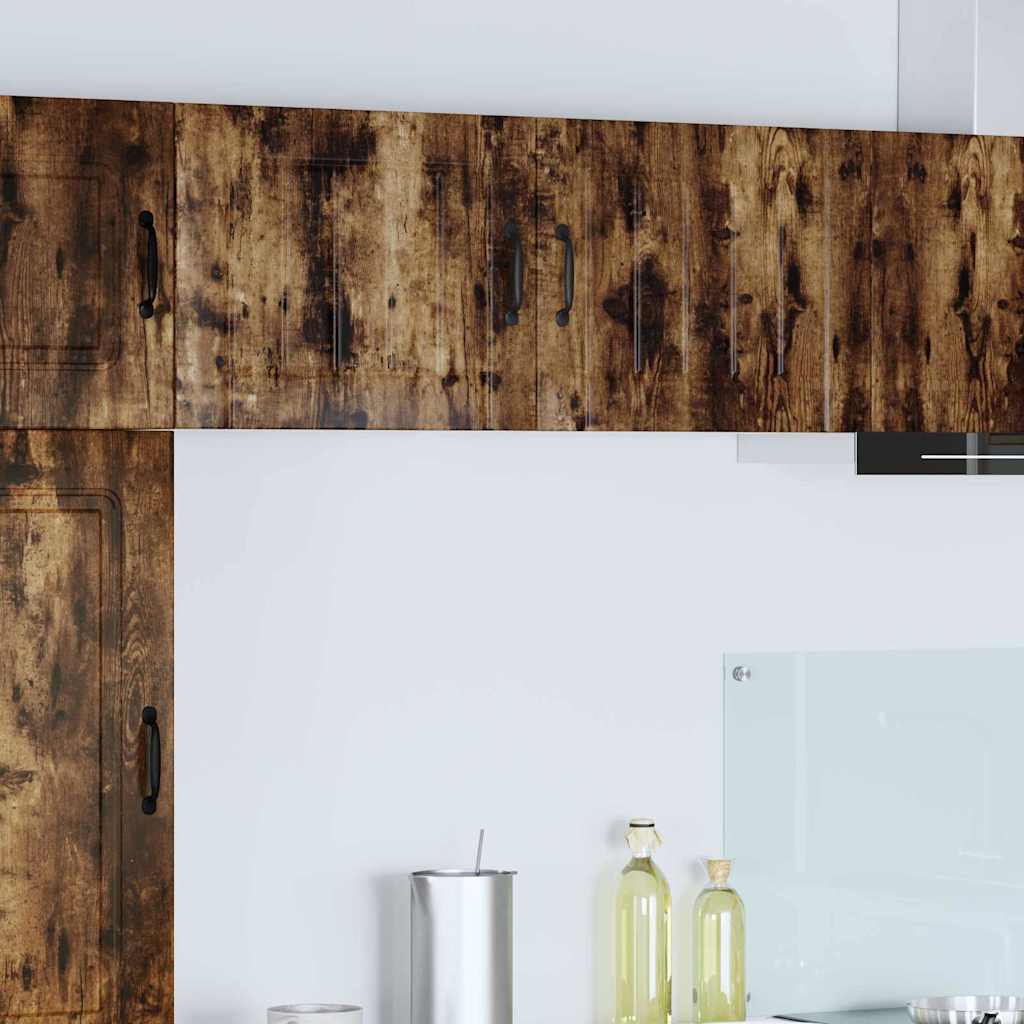 Seinakapp kööki riiuliga 2 pcs Suitsetatud tamm 50 x 31 x 40 cm