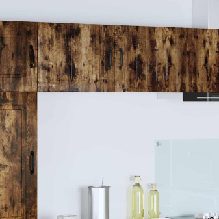 Seinakapp kööki riiuliga 2 pcs Suitsetatud tamm 50 x 31 x 40 cm