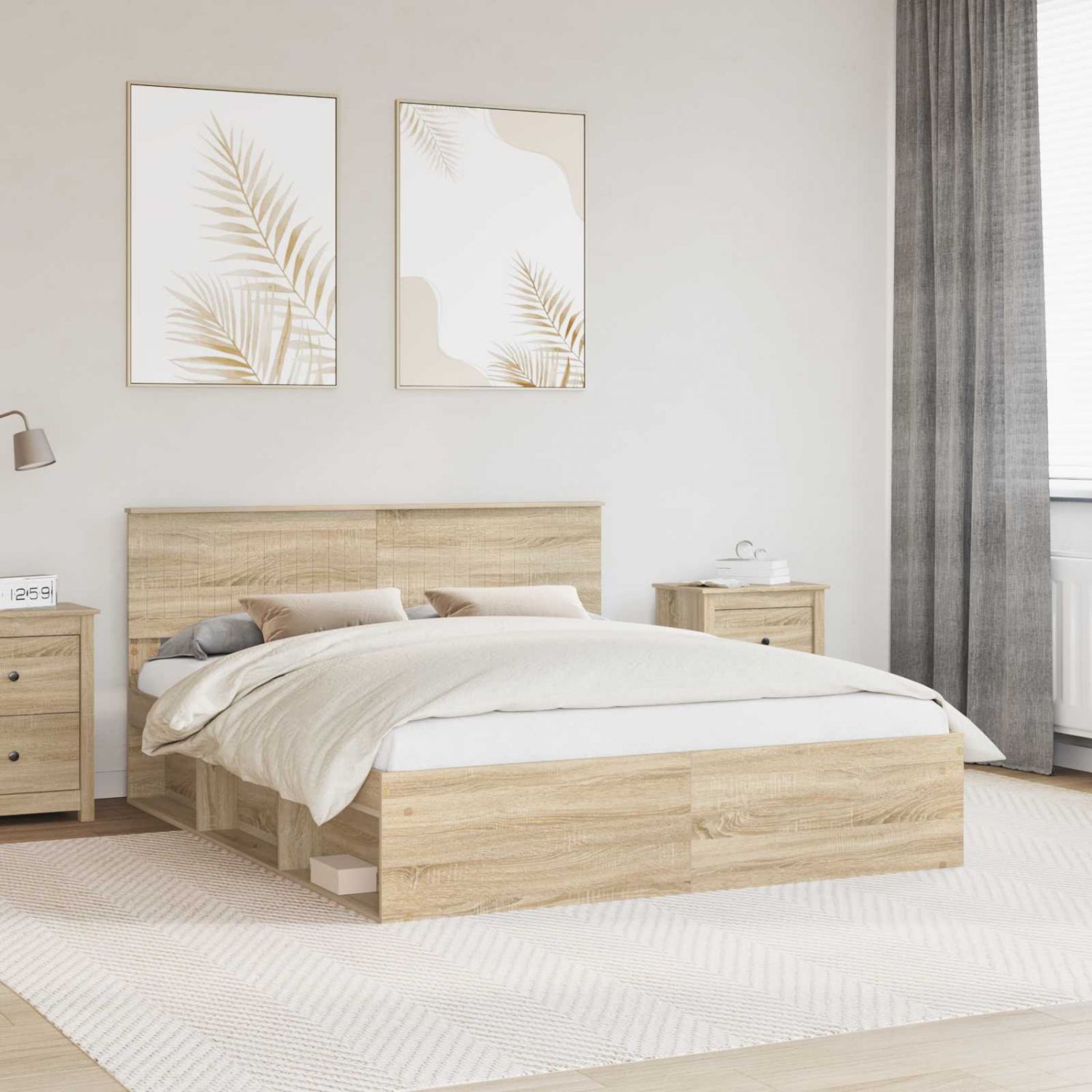 Voodi raam peaga Sonoma 160 x 200 cm Tahke mänd