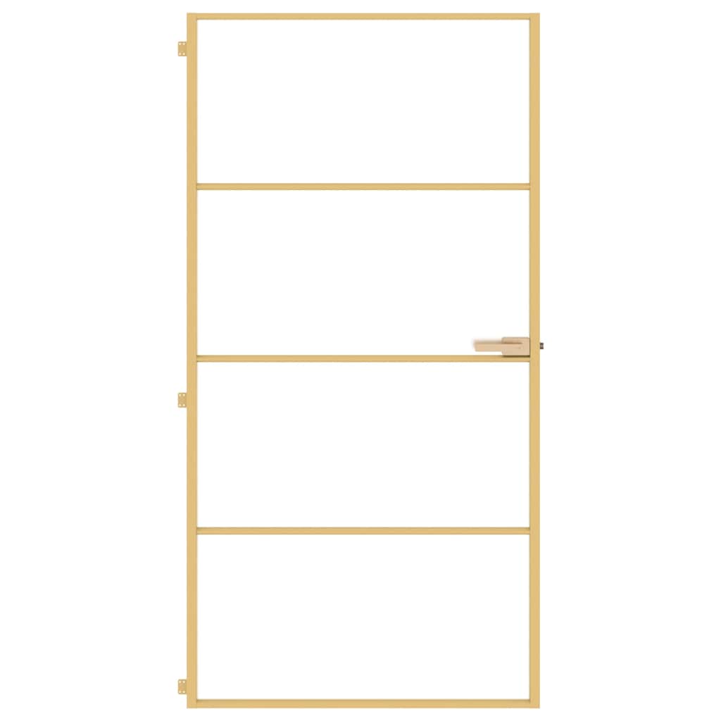 õhuke siseuks, kuldne, 102,5x201,5 cm, klaas, alumiinium