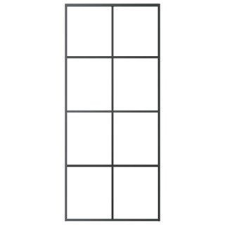 lükanduks must 90x205 cm ESG klaas ja alumiinium