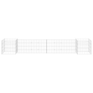 H-образный габион-клумба из стальной проволоки, 260 x 40 x 40 см