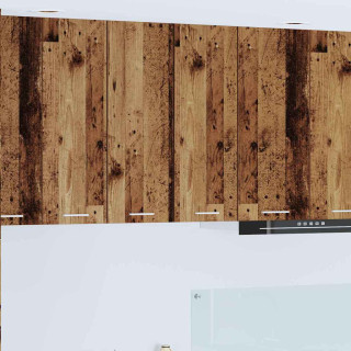 Seinakapp riiuliga Riga 2 pcs Vana puu ja valge 30 x 31 x 80 cm