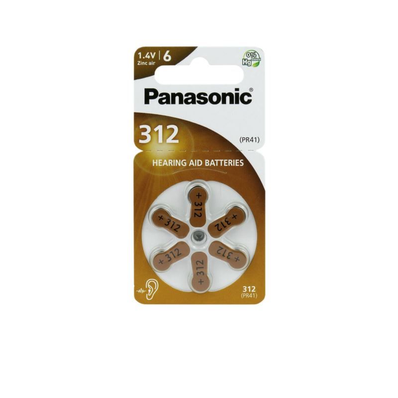 Battery 312 PANASONIC 6 pcs. price per box.