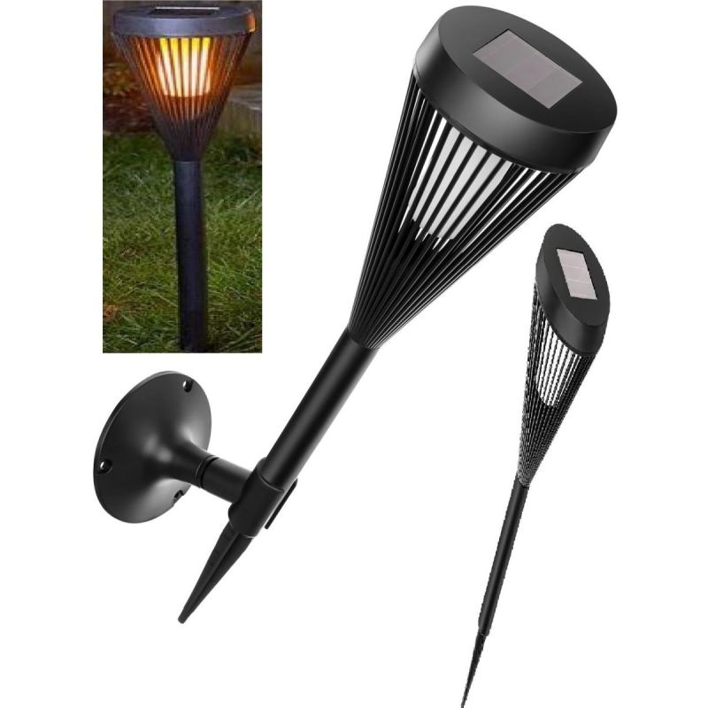 2-in-1 SOLAR TORCH LAMP FLAME EFFECT 12 LED
