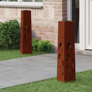 Päikese LED käigutee tuli 2 pcs Corten Teras Corten Teras