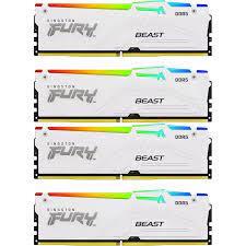 Оперативная память Kingston FURY Beast White RGB 64ГБ (4x16ГБ) DDR5 6000МГц