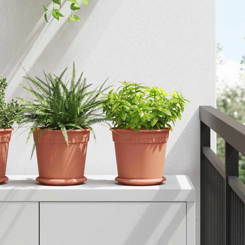 Ümmargune lillepott 6 pcs Kohviroosa Ø 19 x 16 cm Plastmass