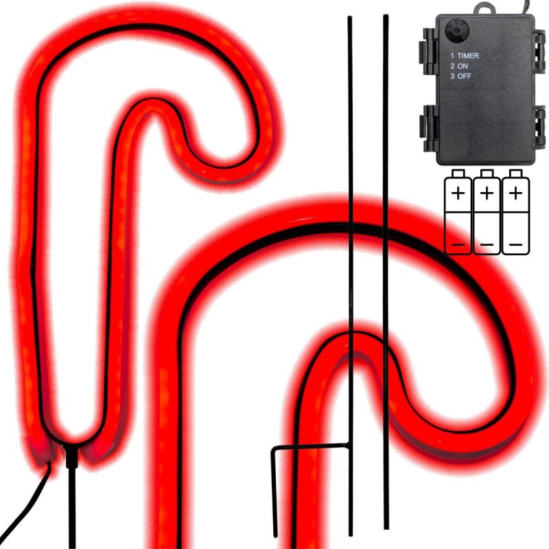 NEON CHRISTMAS CANDLE 79 LED BATTERY-OPERATED 12.5x93.5CM LUCA