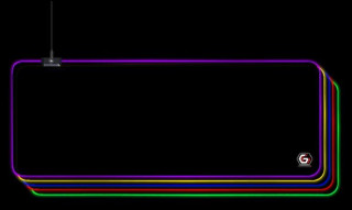 Игровой коврик для мыши с LED подсветкой, большой размер Gembird