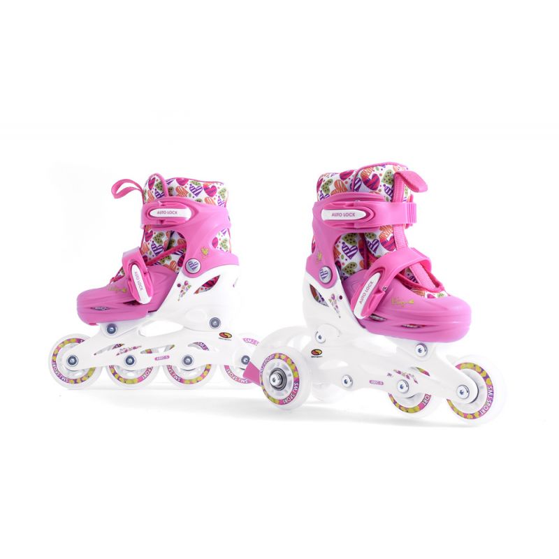 Smj Sport Hearts 2in1 Roller Skates + Adjustable Rollers HS-TNK-000017130