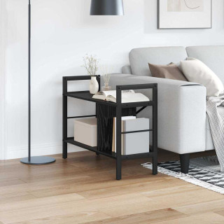 Raamatukapp Must tamm 75 x 30 x 58,5 cm Tehispuit