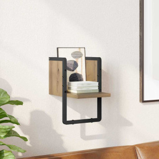 Seinariiul riiuliga Artisani tamme 20 x 25 x 30 cm Tehispuit