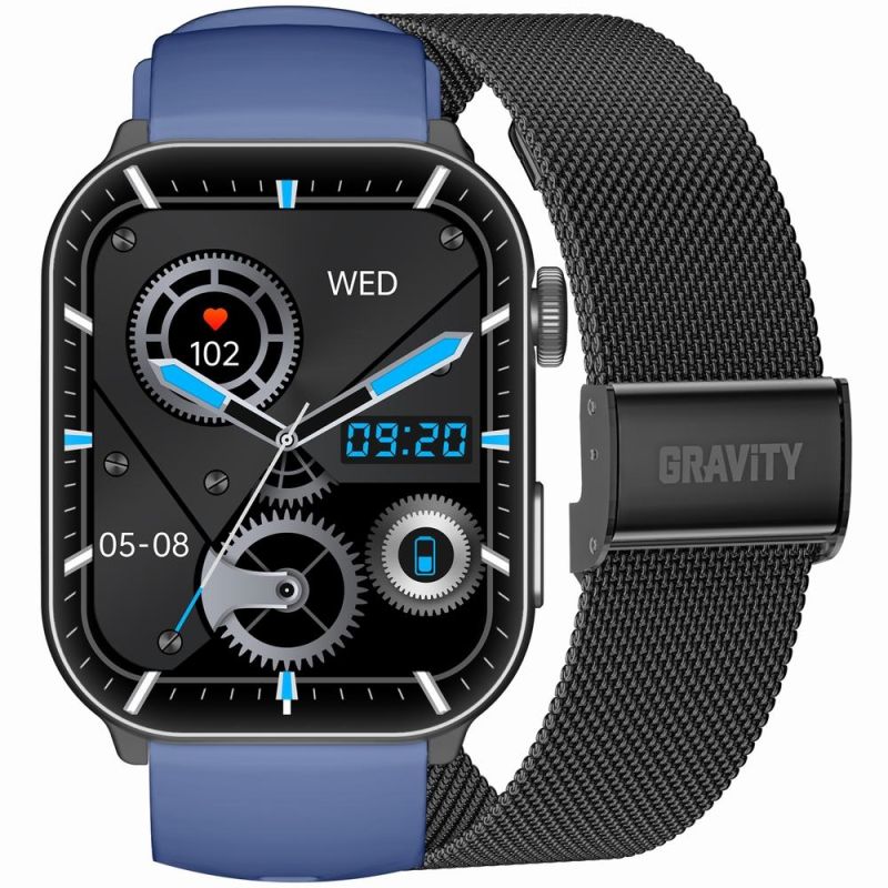 Men's Smartwatch GRAVITY GT28-3 Strap + Bracelet Navy Blue Black