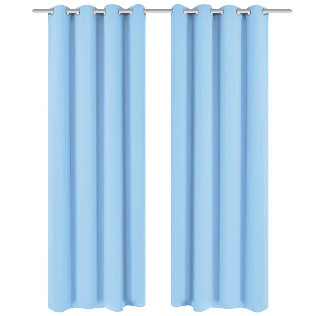 pimendavad kardinad 2 tk metallöösidega 135 x 175 cm, türkiis