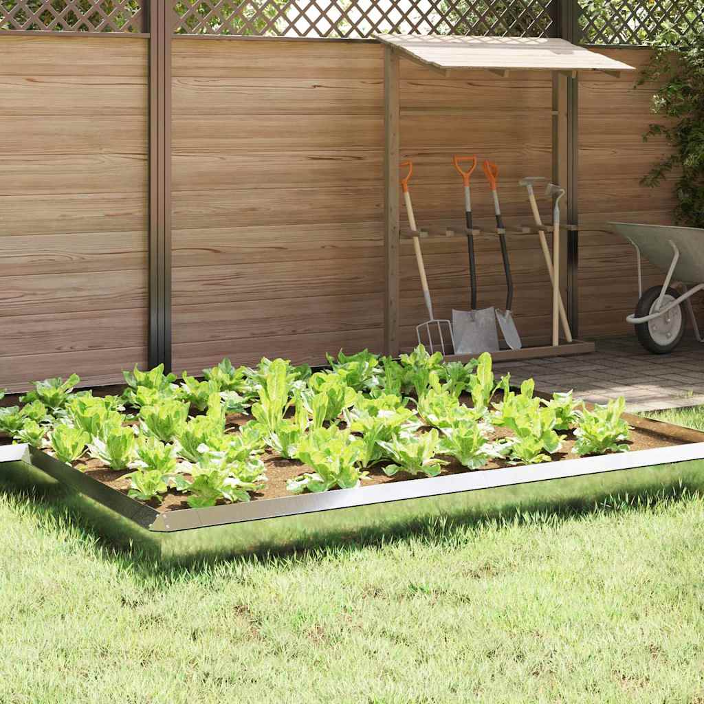 Ükssarviku aed Hõbedane 100 x 3,5 x 25 cm Tsinkteras