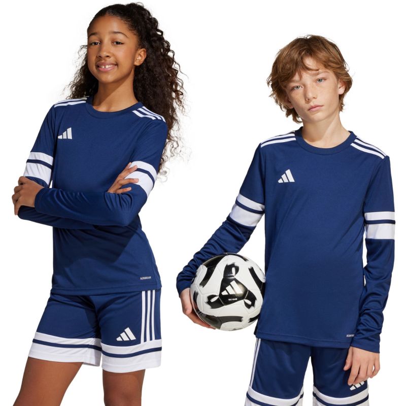adidas Squadra 25 Long Sleeve Navy Blue Kids T-Shirt JJ0049