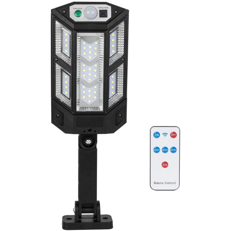 SOLAR STREET LAMP 43LED + REMOTE CONTROL MOTION AND DUSK SENSOR