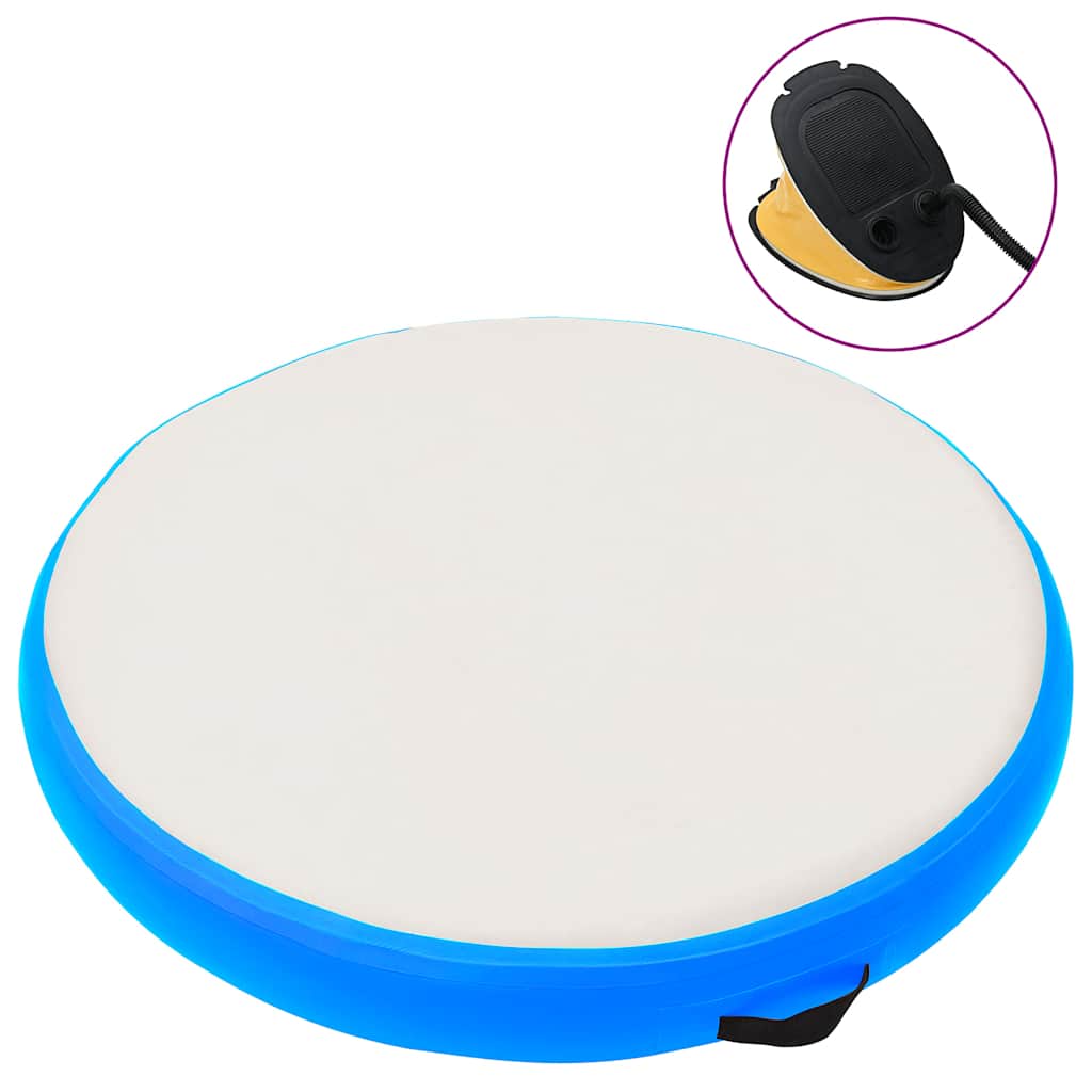 täispumbatav võimlemismatt pumbaga 100x100x15 cm PVC sinine