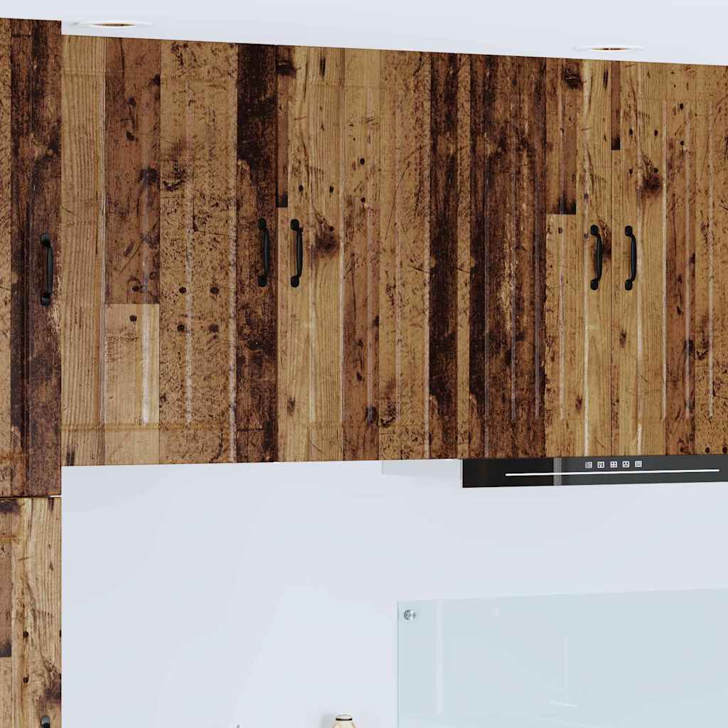 Seinakapp kööki riiuliga Vana puit 40 x 31 x 80 cm Tehispuit