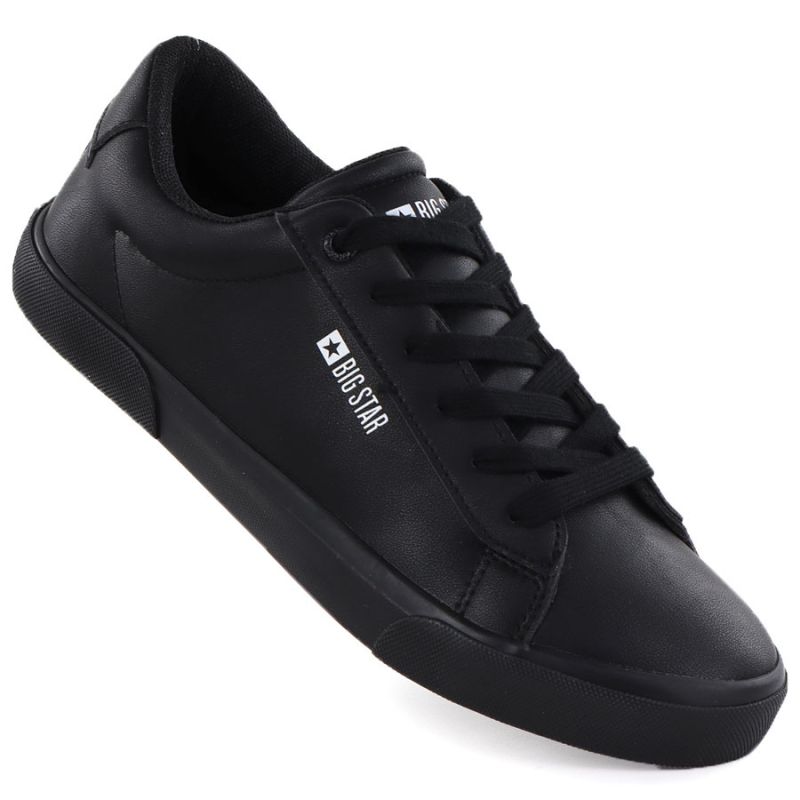 Men's low-top sneakers, eco-leather, black, Big Star TT174002