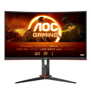 LCD Monitor|AOC|C27G2Z3/BK|27|Gaming/Curved|Panel VA|1920x1080|16:9|240Hz|Matte|1 ms|Tilt|C27G2Z3/BK