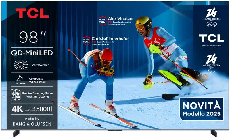 TV Set|TCL|98 |4K Ultra HD|3840 x 2160 pixels|Flat|16:9|QLED|98Q8C