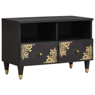 Telerikapp sahtliga Must 70 x 33 x 46 cm Tugev mango puu