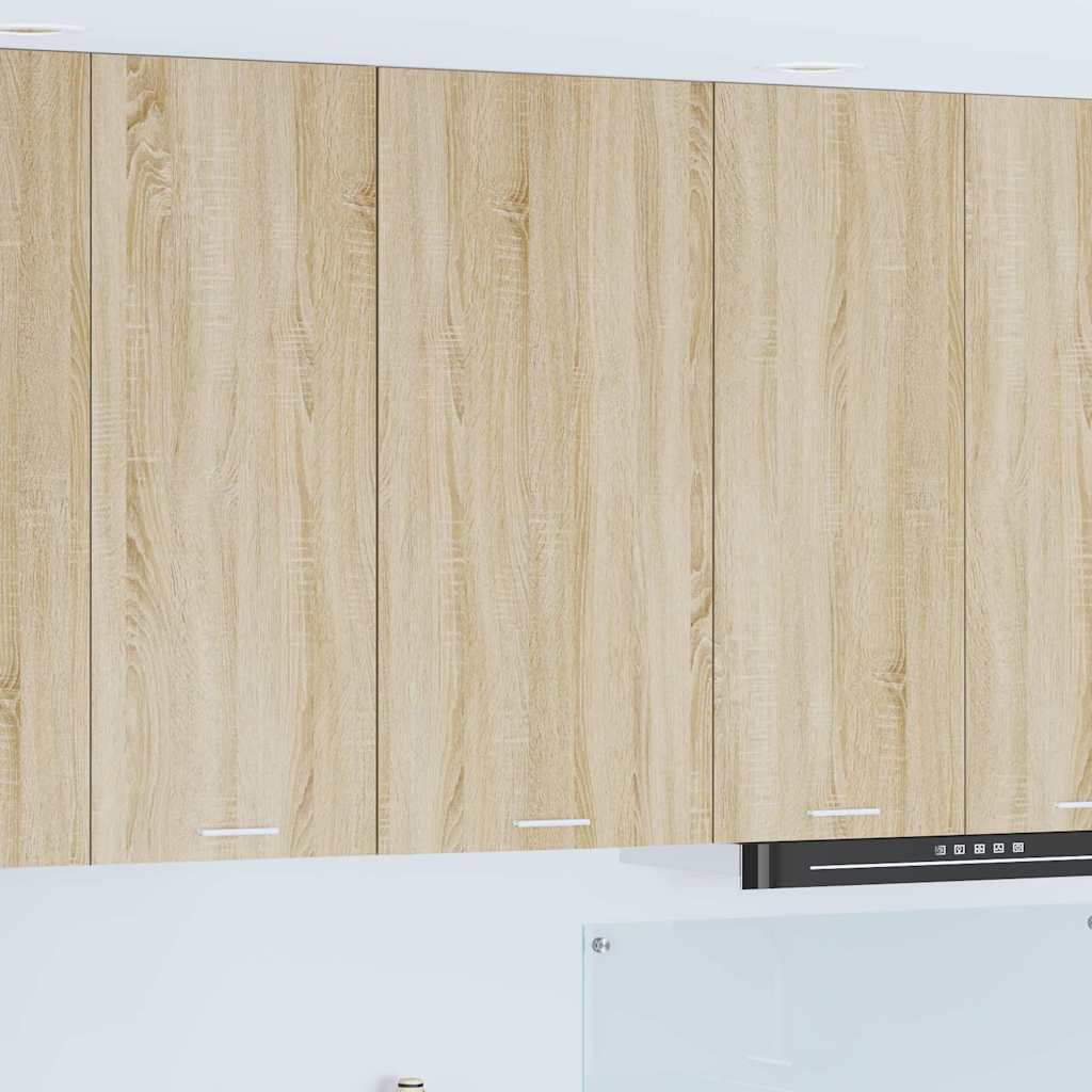 Seinakapp uksega Riga Sonoma tammes ja valges 50 x 31 x 100 cm