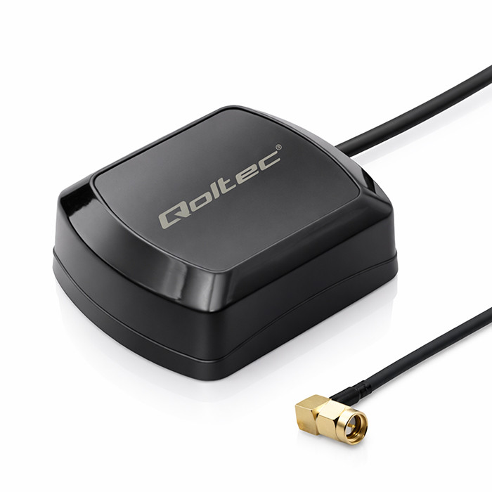 Qoltec Mobile GLONASS GPS Antenna with Magnetic Base | Omnidirectional | 28dBi | 50W | SMA RA