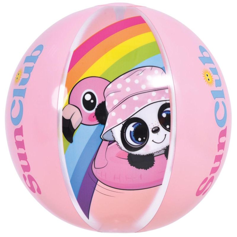 INFLATABLE BEACH BALL PANDA 40CM 53014 PINK