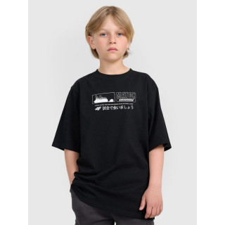 Boy's oversize T-shirt with print 4F 4FJRAW25TTSHM3065-20S