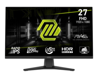 LCD Monitor|MSI|MAG 272F|27|Gaming|Matte|Panel IPS|1920x1080|16:9|200Hz|0.5 ms|Colour Black|MAG272F