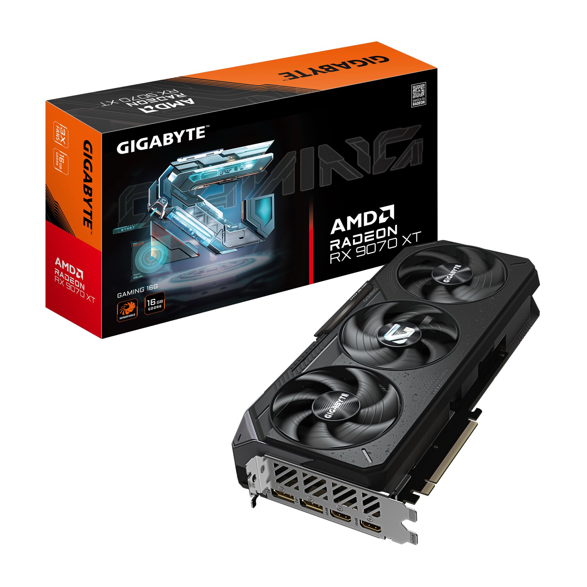 Видеокарта GIGABYTE AMD Radeon RX 9070 XT 16 ГБ GDDR6