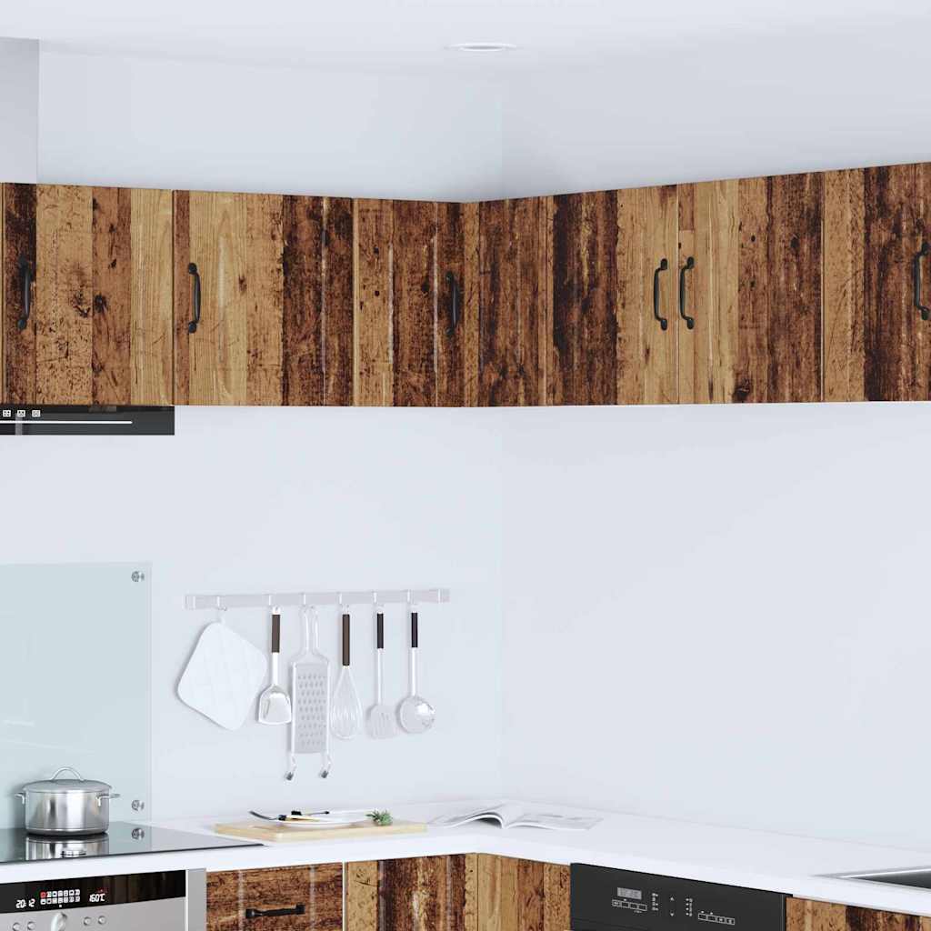 Seinakapp kööki riiuliga Vana puit 57 x 57 x 40 cm Tehispuit